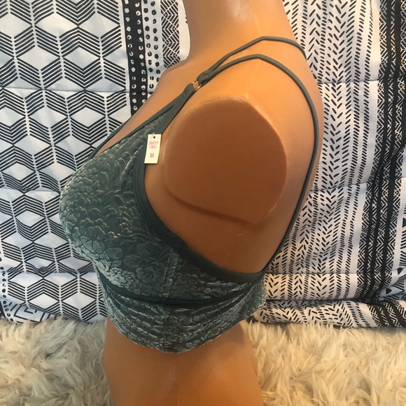 Pine green velvet bralette Victoria’s Secret - Picture 2 of 3